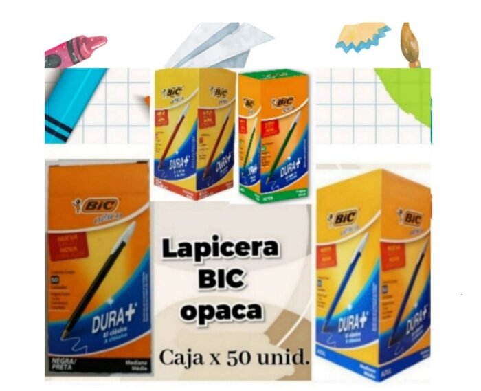 LAPICERA BIC OPACO 1MM X 50