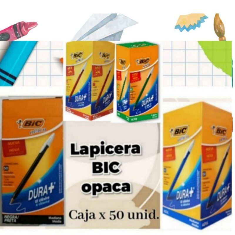 LAPICERA BIC OPACO 1MM X 50