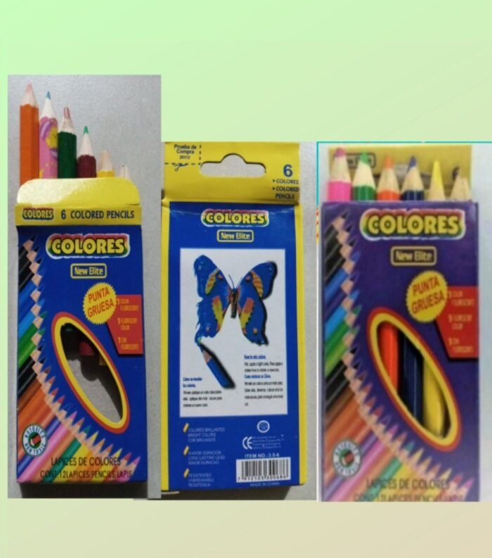 LAPICES DE COLORES CORTOS X6