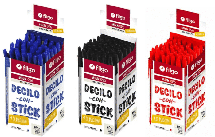 FILGO BOLIGRAFO STICK 026 1MM X50