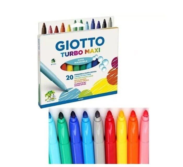 GIOTTO MARCADOR ESCOLAR X20 TURBO MAXI