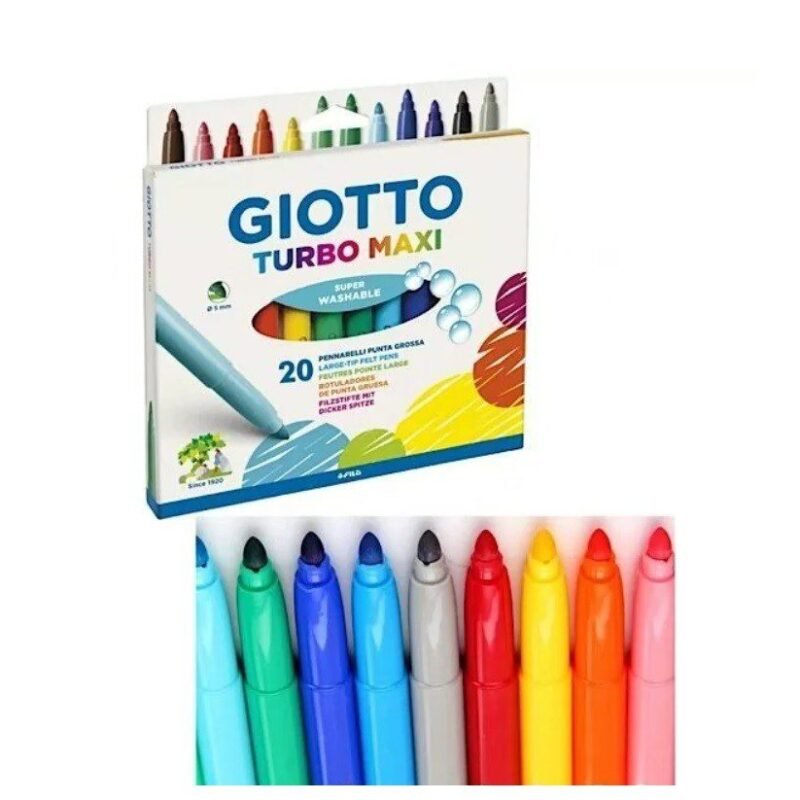 GIOTTO MARCADOR ESCOLAR X20 TURBO MAXI