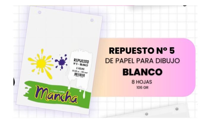 LUMA REPUESTO DIBUJO N5 MANCHA BLANCO X8