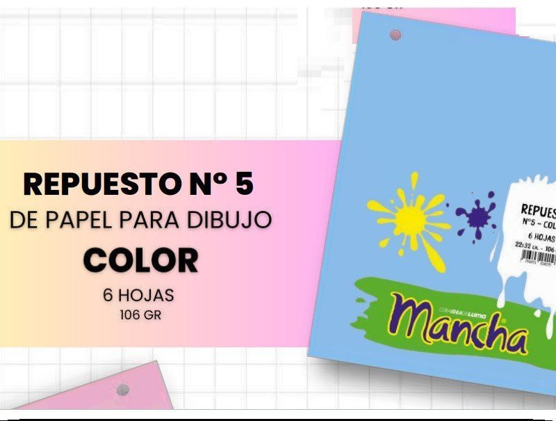 LUMA REPUESTO DIBUJO N5 MANCHA COLOR X6