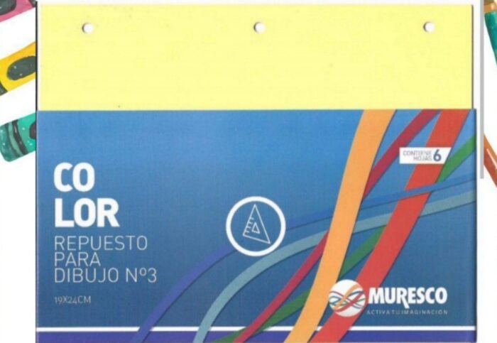 MURESCO REPUESTO DIBUJO COLOR N°3 X6 HOJAS
