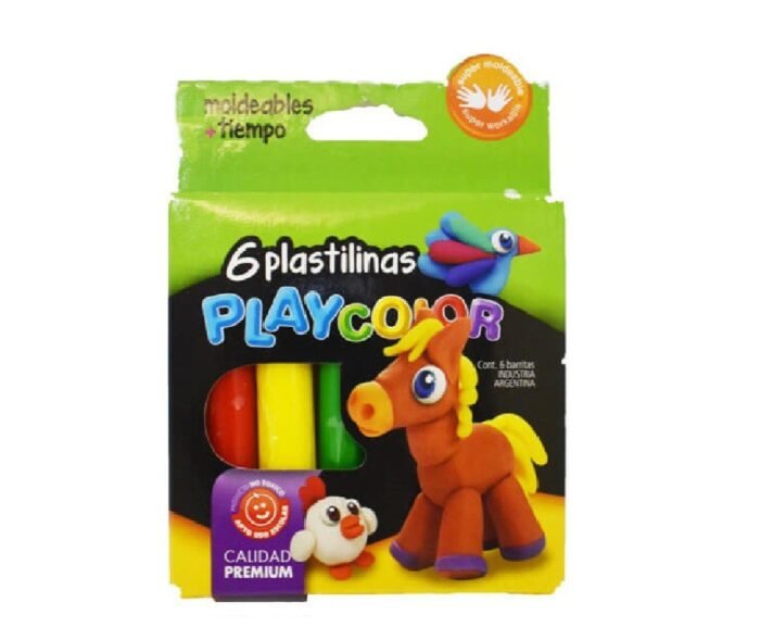 PLAYCOLOR PLASTILINA X6 SURTIDA