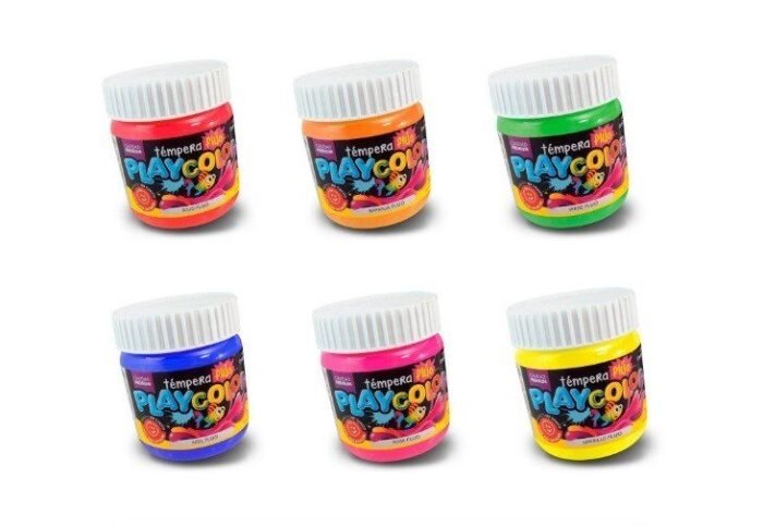 PLAYCOLOR TEMPERA POTE 250G FLUO