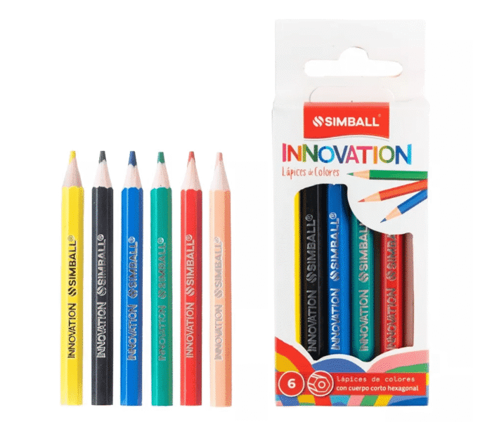 SIMBALL LAPIZ COLOR CORTO X6