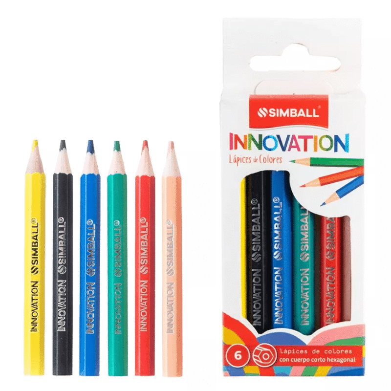 SIMBALL LAPIZ COLOR CORTO X6