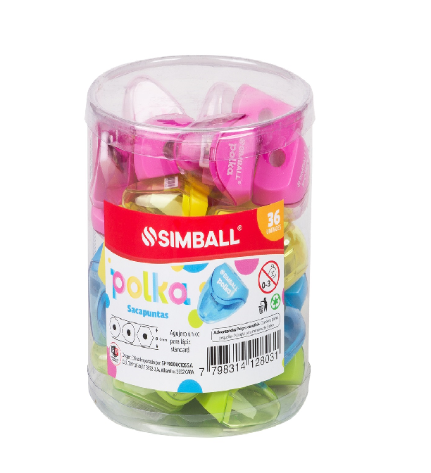 SIMBALL SACAPUNTAS POLKA C/DEPOSITO X36