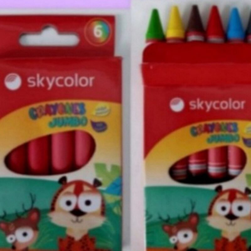 CRAYON CERA JUMBO X 6 COLORES