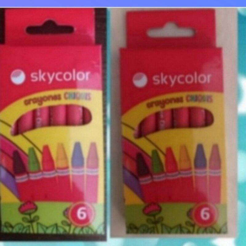 SKYCOLOR CRAYONES CHIQUIS X6 COLORES SURTIDOS