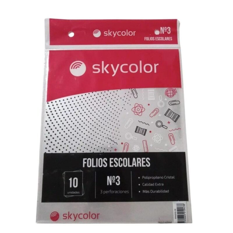 SKYCOLOR FOLIO ESCOLAR N°3 X10 PLANO