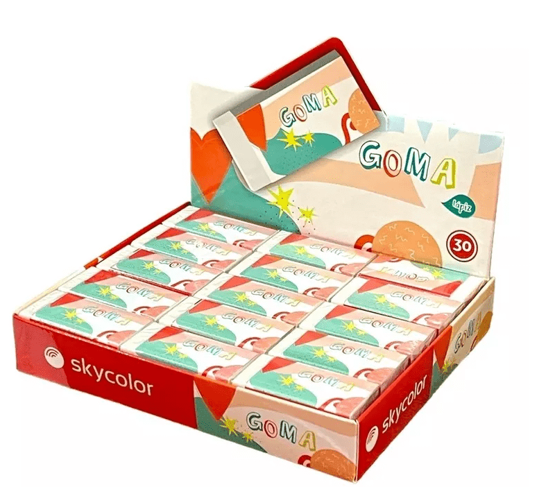 SKYCOLOR GOMA LAPIZ X30