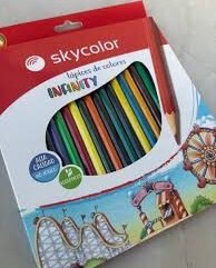 SKYCOLOR PACK LAPICES LARGOS INFINITY X24 COLORES
