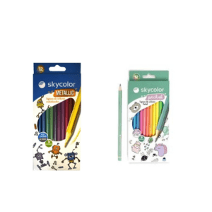 SKYCOLOR LAPIZ METALIZADO/PASTEL X 12 COLORES LARGOS