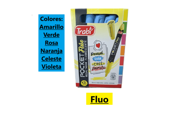 TRABI RESALTADOR POCKET FLUO X12