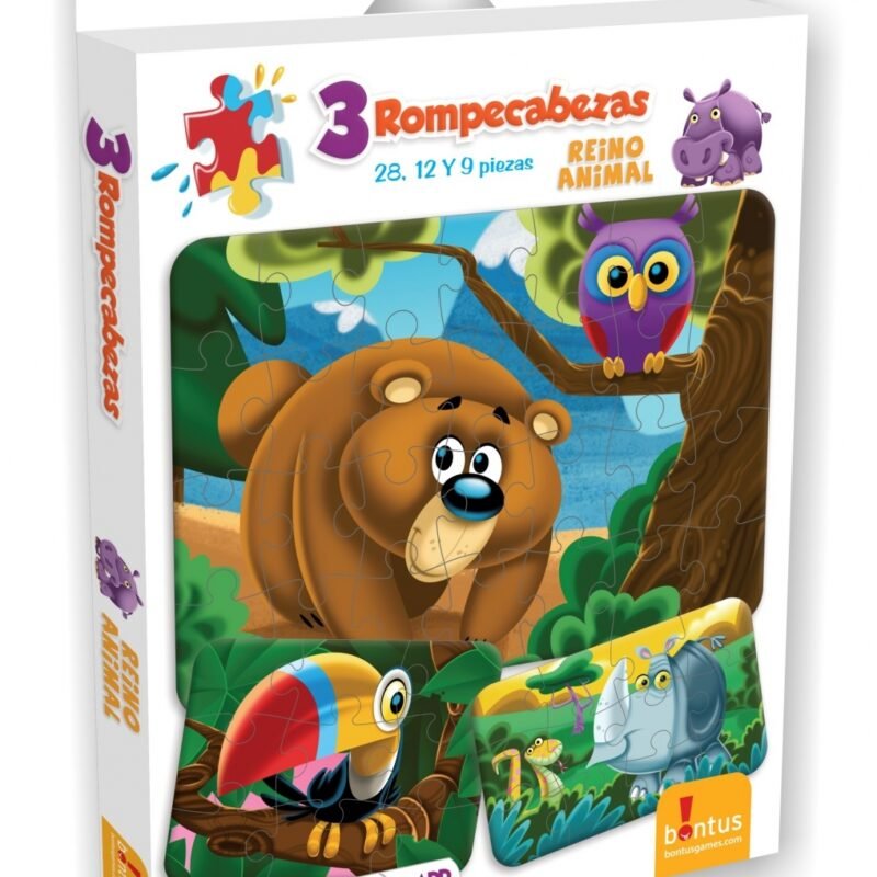 PUZZLE X3 REINO ANIMAL