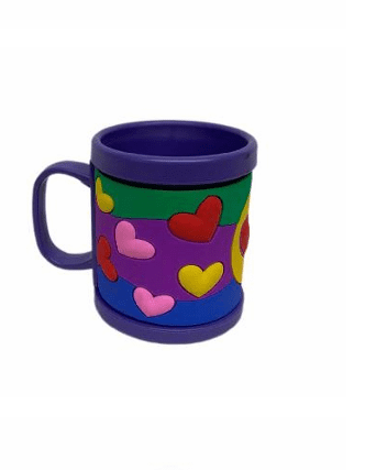 TAZA PLASTICA 3D CORAZONES