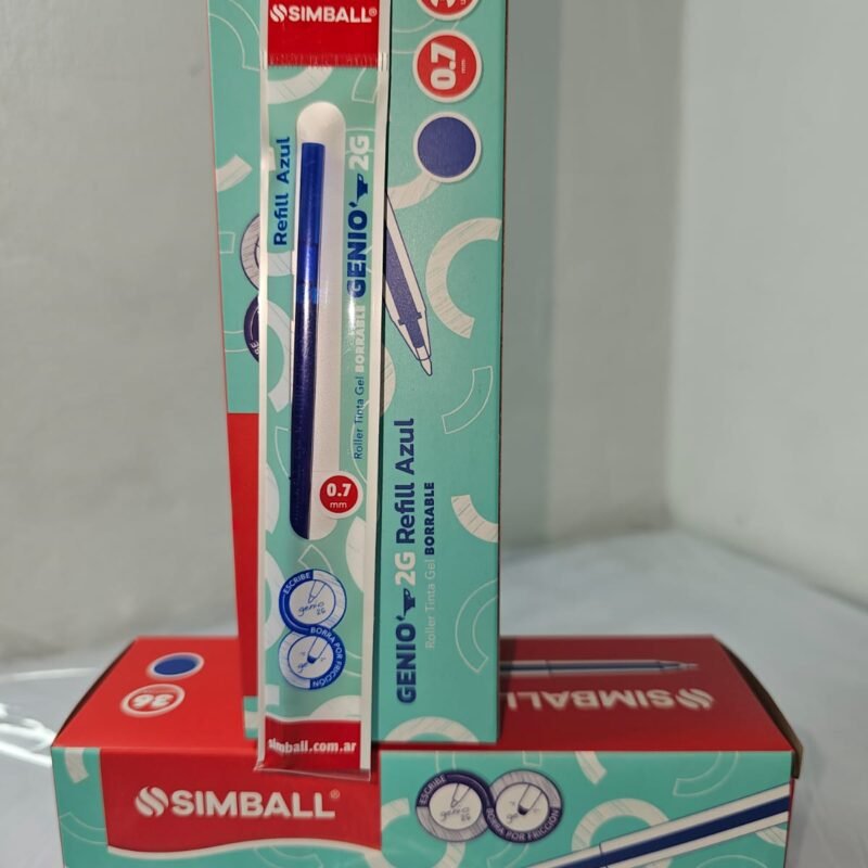 SIMBALL REPUESTO BORRABLE 0.7MM GENIO 2G AZUL