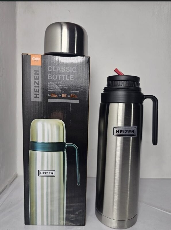 HEISEN TERMO MEDIA MANIJA DE ACERO 1LT X24 DISPONIBLE BULTO PRECIO DOLAR