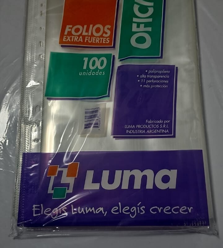 LUMA FOLIO OFICIO EC EXTRA FUERTE x100