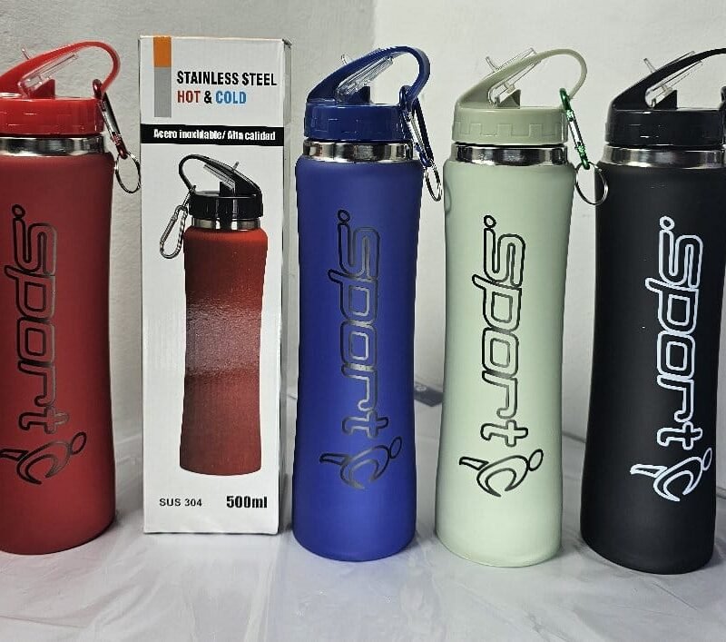 BOTELLA SPORT 500ML STAINLESS x50 BULTO PRECIO DOLAR