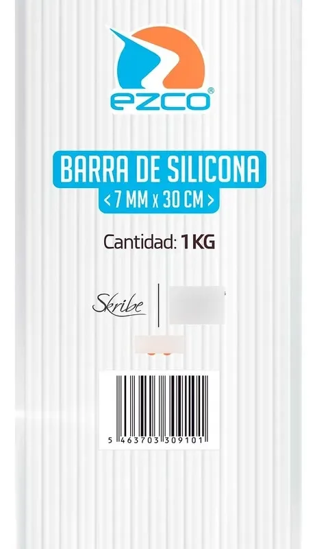 EZCO BARRA SILICONA FINAS 7MM 30CM LARGO