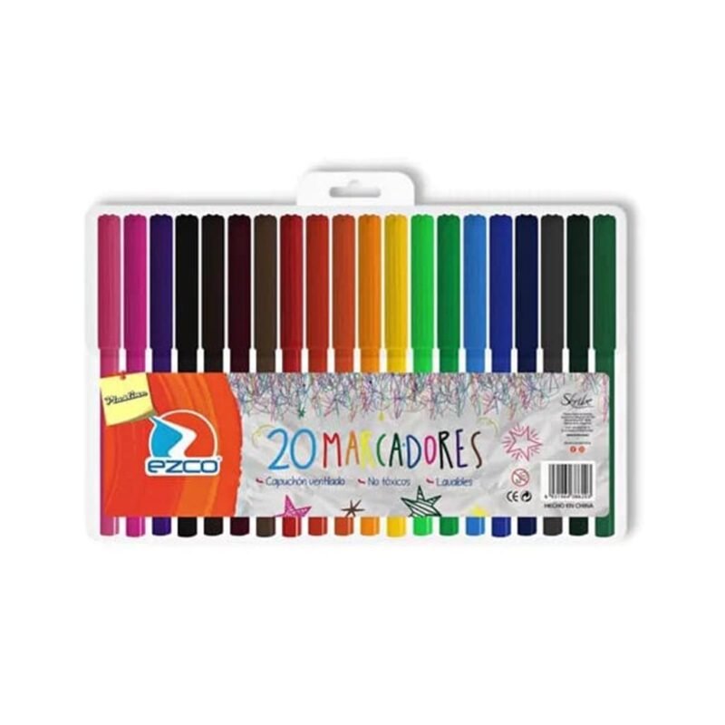 EZCO MARCADOR ESCOLAR X20