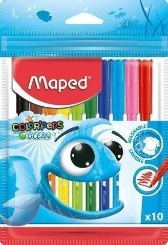 MARCADOR ESCOLAR X10 MAPED OCEAN