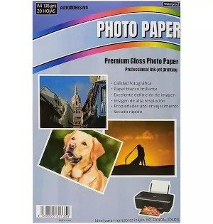 REXON BULTO X50 PAPEL FOTOGRAFICO A4 135GR AUTOADHESIVO X20H