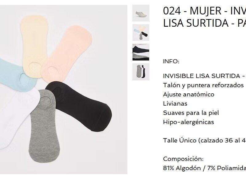 ELEMENTO INVISIBLE DAMA LISA SURTIDA PACK X3-XDOC(024P3)