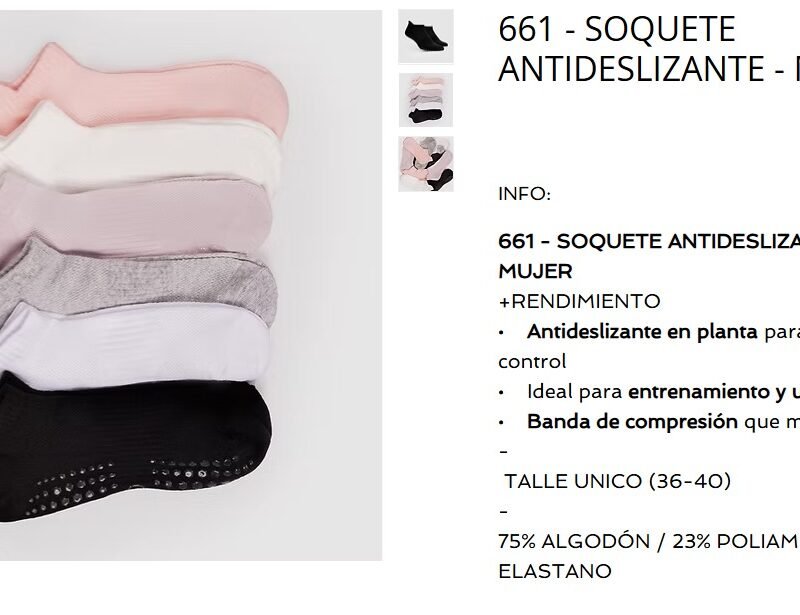 ELEMENTO SOQUETE IMP DAMA ANTIDESLIZANTE ULTRAFIT LISO SURTIDO TALLE UNICO XDOC(661WOMEN.LS)