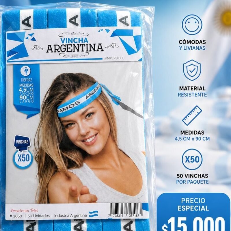 VINCHA ARGENTINA PACK X50