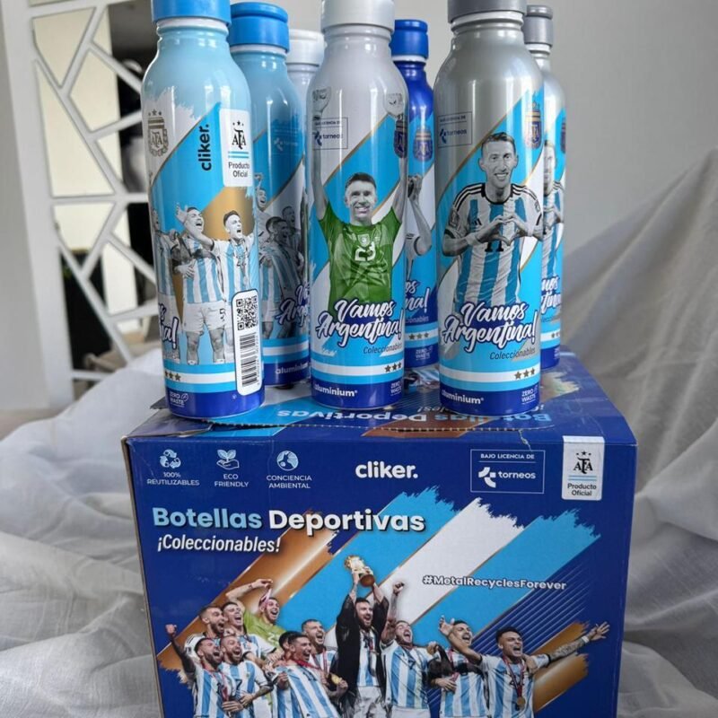 BOTELLAS DEPORTIVAS ALUMINIO MUNDIAL COLECCIONABLES X12