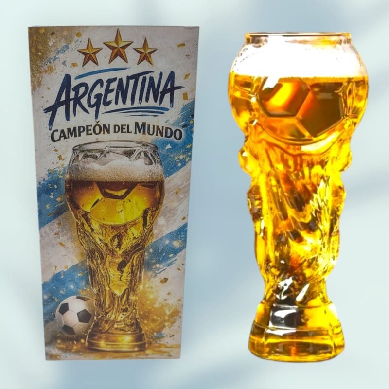 VASO COPA DEL MUNDO CON CAJA EXHIBIDORA ( MUNDIAL)X35