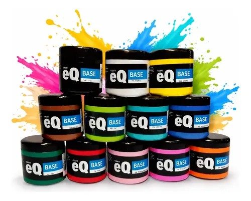 EQ BASE ACRILICA X 200ML V COLORES X24 X COLOR
